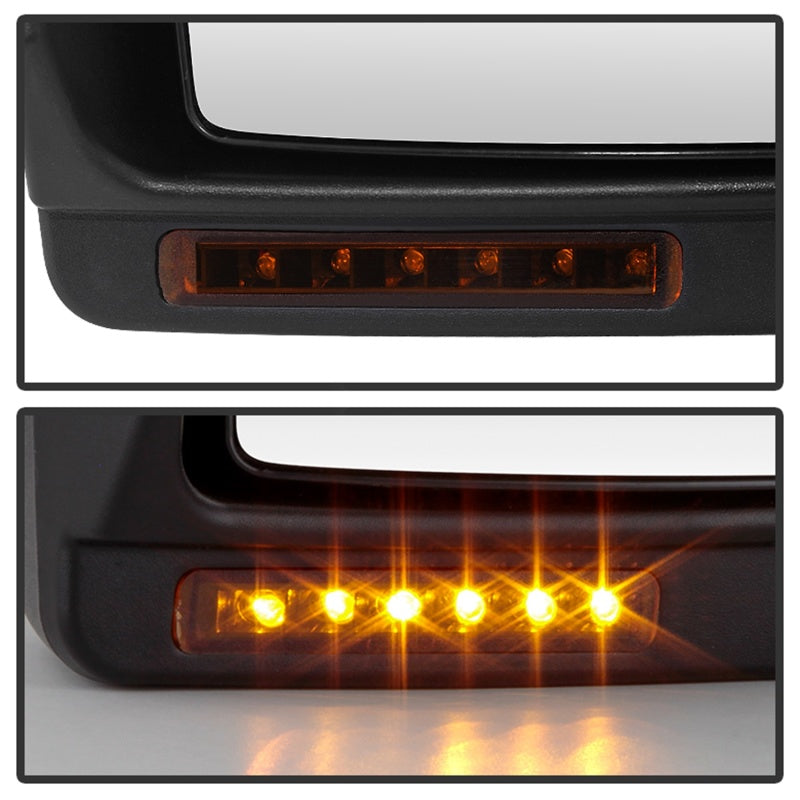 SPYDER Xtune Ford F150 07-14 Power Heated Amber LED Signal Telescoping Mirror Left MIR-FF15007S-PWH-AM-L 9935381