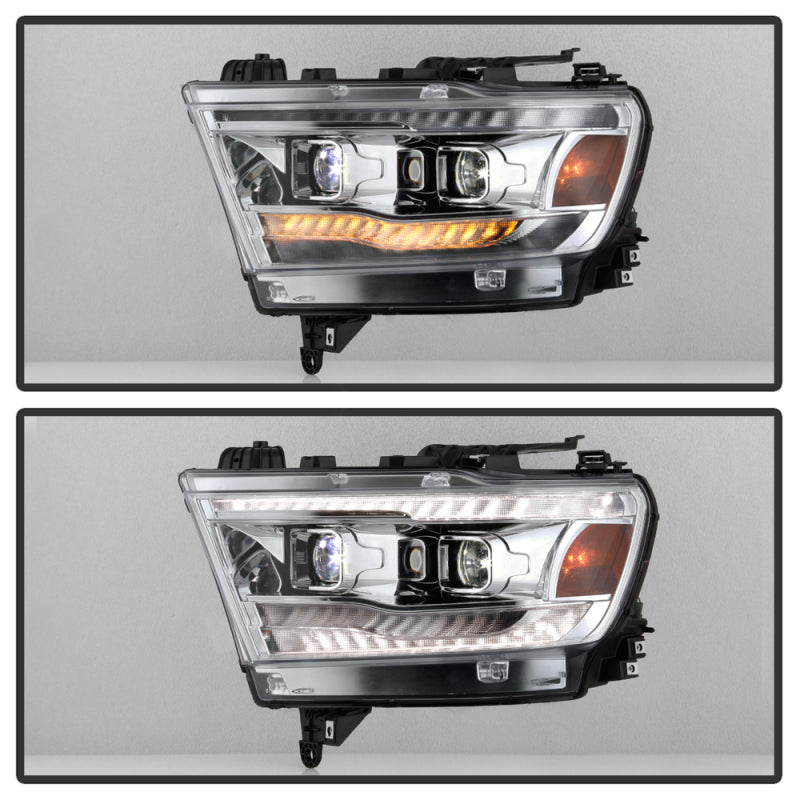 SPYDER Dodge Ram 19-20 Halogen Model Only Projector Headlights Chrome PRO-YD-DR19HALAP-SEQ-C 5087638