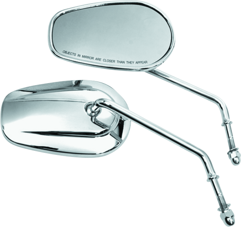 Bikers Choice Tapered Long Stem Mirrors Chr 482006