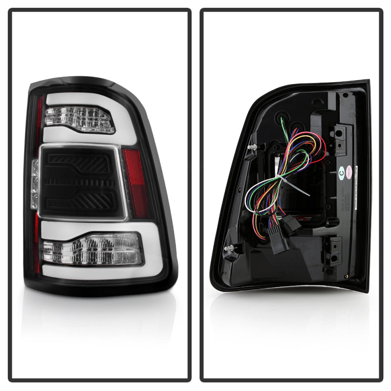 SPYDER Dodge RAM 1500 19-21 Factory LED Model LED Tail Lights - Red Clear ALT-YD-DR19LED-SEQ-BK 5088505