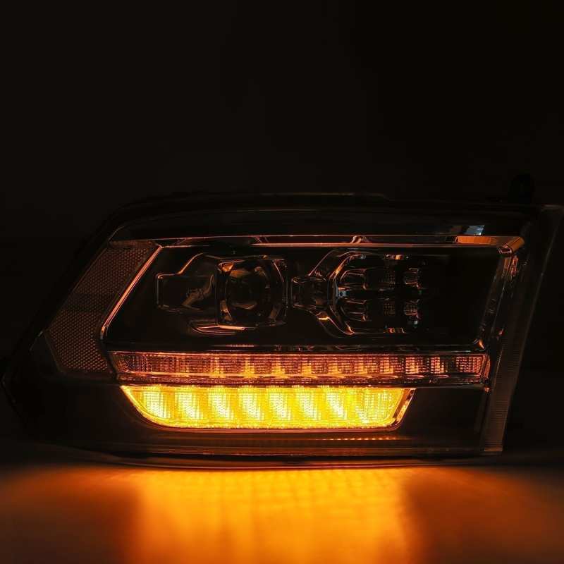 AlphaRex 09-18 Dodge Ram 1500HD PRO-Series Proj Headlights Plank Style Alpha Black w/Seq Signal/DRL 880524 *Discontinued