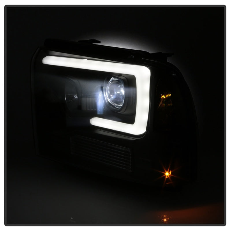 Spyder 05-07 Ford F250/350/450 Super Duty Projector LED Black PRO-YD-FS05V2PL-BK 5087911