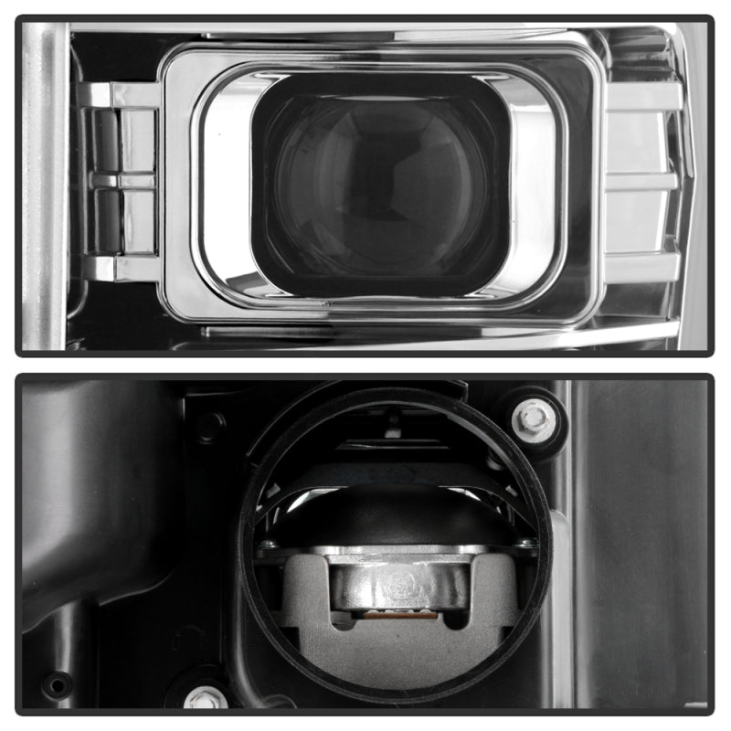 Spyder Ford F250/350/450 11-16 V2 High-Power LED Headlights-White Light Bar-Chrome PRO-YD-FS11V2PL-C 5087881