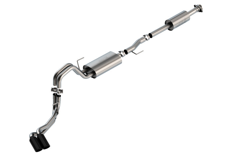Borla F-150 2021 2.7L/3.5L 4dr CC SB EC STB Lar/KingR/Plnm/LTD 3/2.25 DSE CB Touring BLK CHR Tips 140870BC