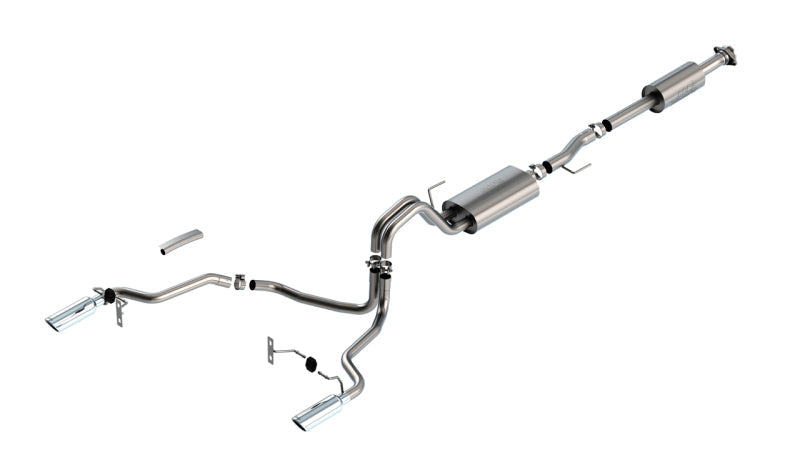 Borla F-150 2021 2.7L/3.5L 4dr CC SB EC STB Lari/King R/Plinum/LTD 3/2.25 SRE CB Touring CHR Tips 140862