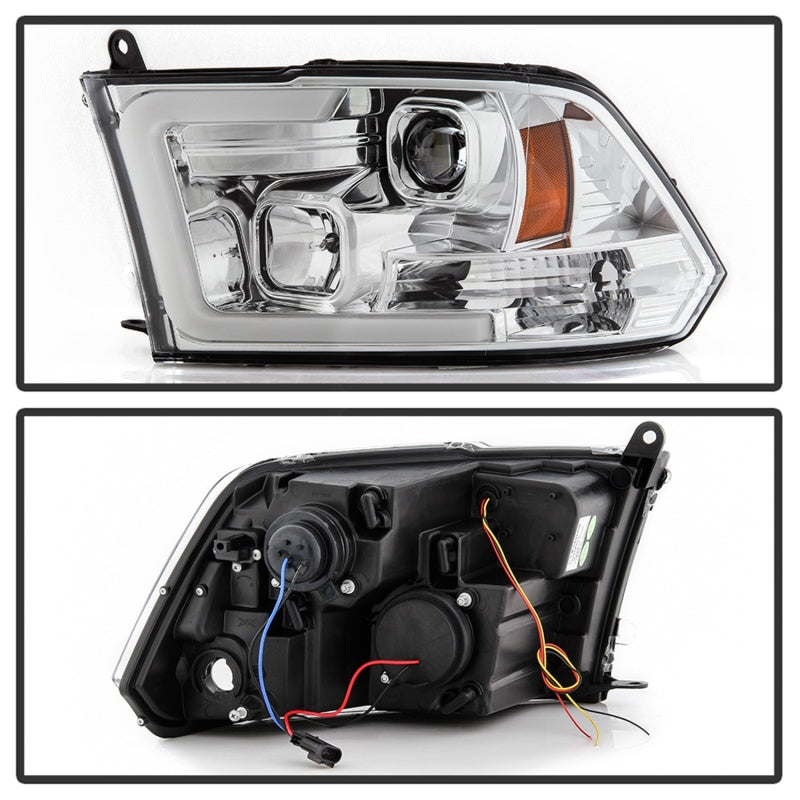 Spyder 09-16 Dodge Ram 1500 Ver 2 Proj Headlight - Light Bar Turn Signal - Chro - PRO-YD-DR09V2-SB-C 5086259