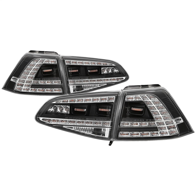 SPYDER 15-17 Volkswagen Golf LED Tail Lights - Black (ALT-YD-VG15-LED-BK) 5085412