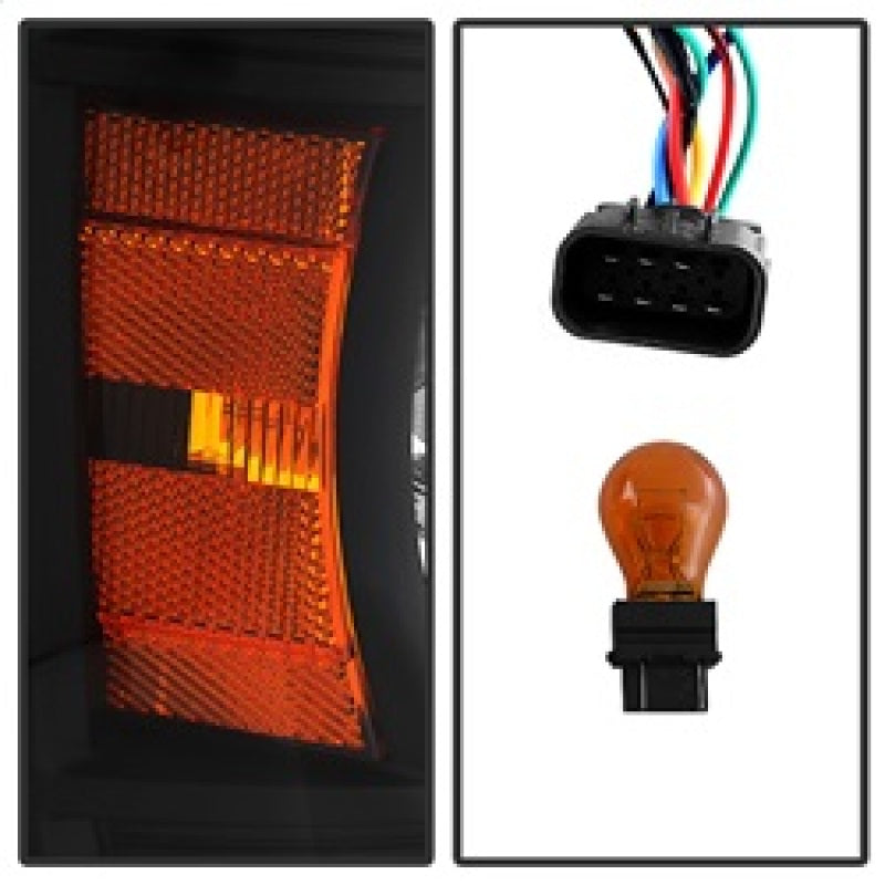 Spyder GMC Sierra 14-16 Projector Headlights Light Bar DRL Blk PRO-YD-GS14V2-LBDRL-BK 5080851