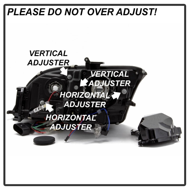 Spyder 08-15 Audi TT Halogen Projector Headlights w/Seq Turn Signal - Black (PRO-YD-ATT08-BK) 5085535