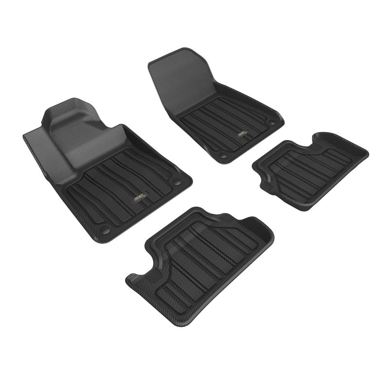 3D MAXpider 21-23 Polestar 2 Elitect 1st & 2nd Row Floormats - Black E1PS00001809
