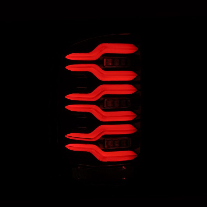 AlphaRex 14-18 GMC Sierra 1500/2500HD/3500HD LUXX-Series LED Tail Lights Alpha-Blk Actv Lgt Seq. Sig 630030 *Discontinued
