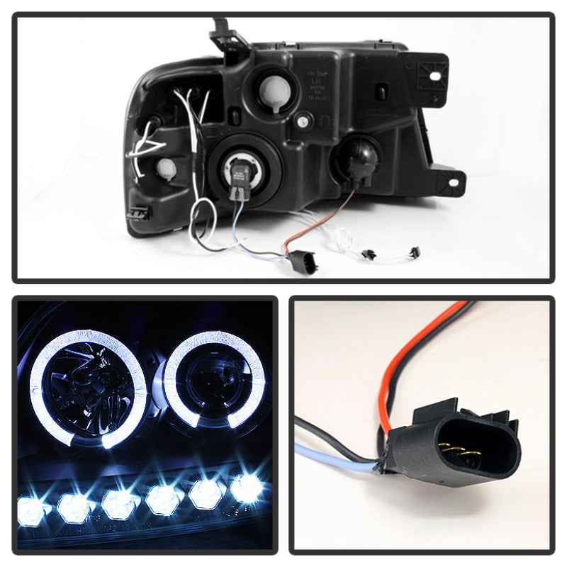 Spyder Ford F150 04-08 Projector Headlights V 2 CCFL Halo LED Blk Smke PRO-YD-FF15004-CCFL-G2-BSM 5078834