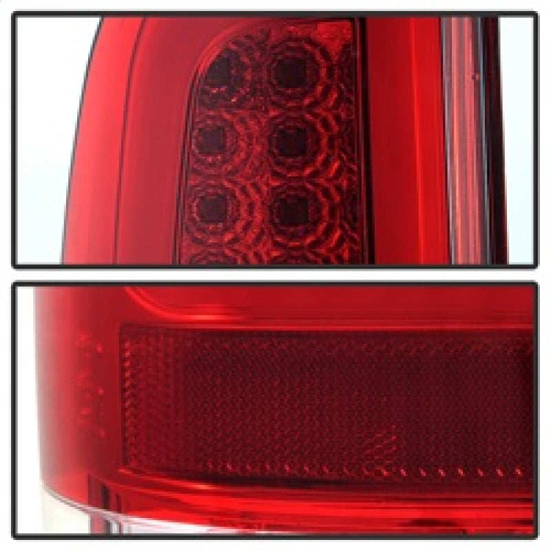 Spyder 97-03 Ford F150 Stylsd. F250 V3 Light Bar LED Tail Lights - Red/Clr ALT-YD-FF15097V3-LBLED-RC 5084453