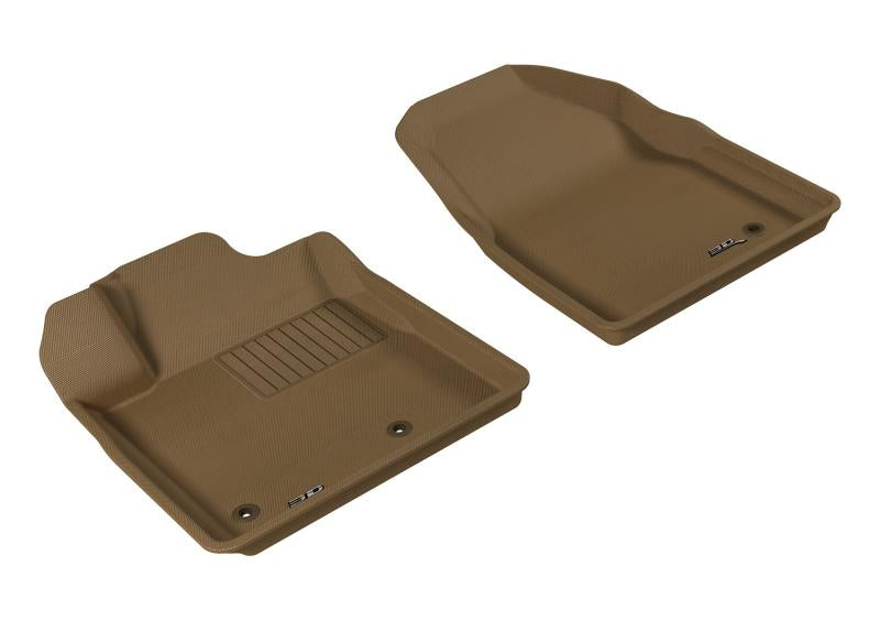 3D MAXpider 2009-2015 Honda Pilot Kagu 1st Row Floormat - Tan L1HD05811502