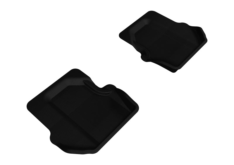 3D MAXpider 2005-2012 Porsche 911 997 Kagu 2nd Row Floormats - Black L1PO01121509