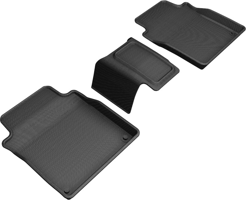 3D MAXpider 2019-2020 Audi A8L Kagu 2nd Row Floormats - Black L1AD05021509