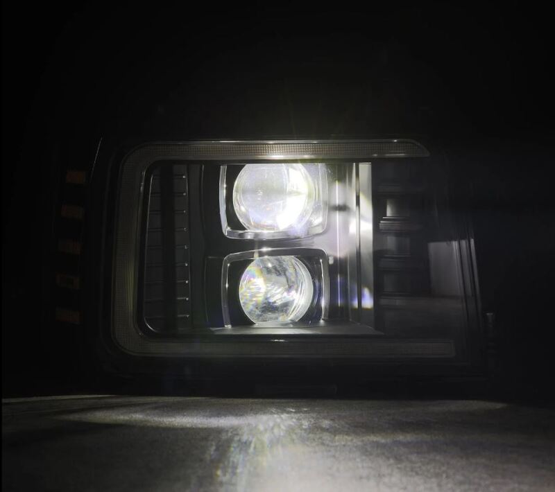 AlphaRex 92-96 Ford F-Series/Bronco PRO-Series Proj Headlight Blk w/Seq. Sig & DRL 880266 *Discontinued