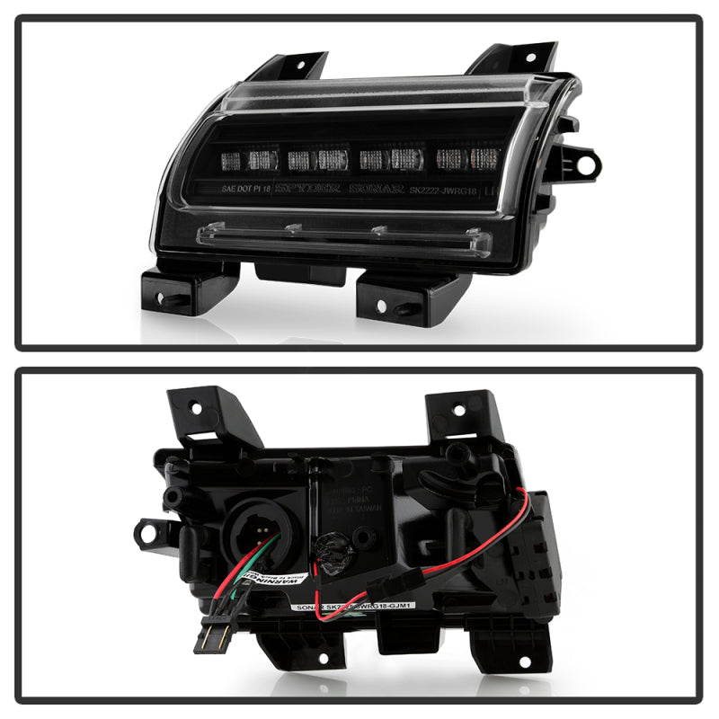 SPYDER 18-20 Jeep Wrangler Front Fender LED Lights - Black (CCL-YD-JW18-SEQ-BK) 5088543