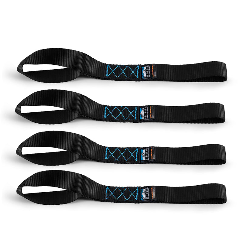 Borne Off-Road Soft Loop Tie-Down Straps (4-Pack) Black BNRTC-SLP-4BK