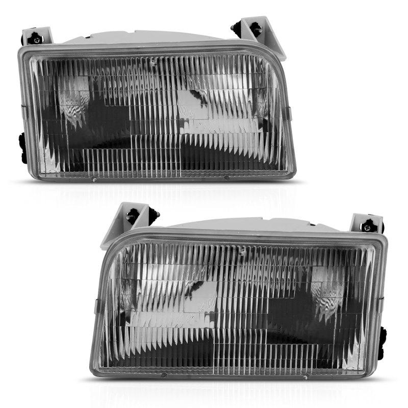 ANZO 1992-1996 Ford Bronco Crystal Headlight Clear Amber (OE Replacement) 111459