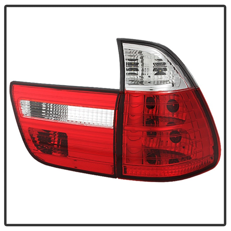 Spyder BMW E53 X5 00-06 4PCS Euro Style Tail Lights- Red Clear ALT-YD-BE5300-RC 5000835