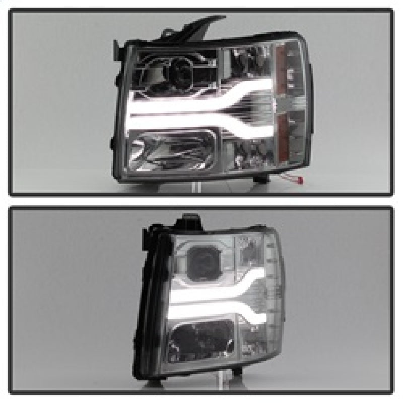 Spyder Chevy Silverado 1500 07-13 Version 3 Projector Headlights - Smoke PRO-YD-CS07V3-LBDRL-SM 5083623