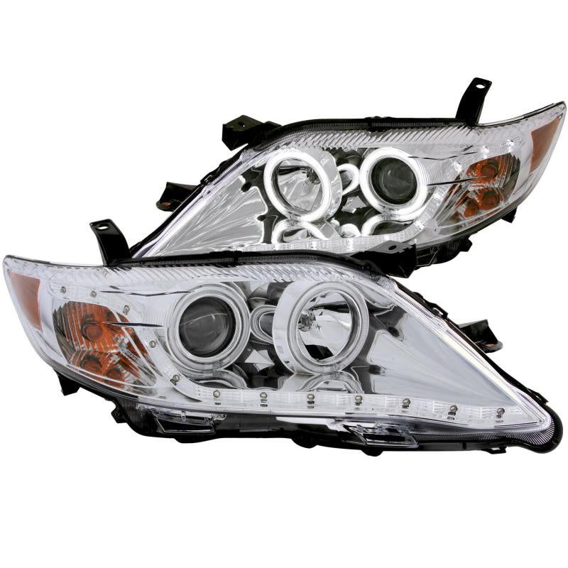 ANZO 2010-2011 Toyota Camry Projector Headlights w/ Halo Chrome (CCFL) 121441