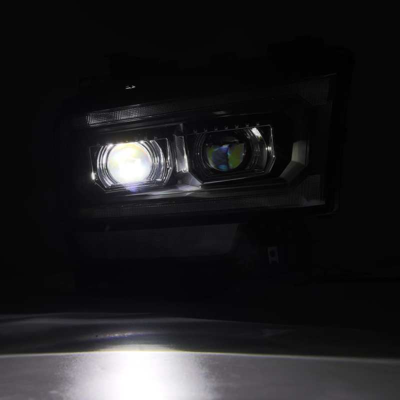 AlphaRex 19-21 Ram 2500 LUXX LED Proj Headlights Plank Style Black w/Activ Light/Seq Signal/DRL 880550 *Discontinued