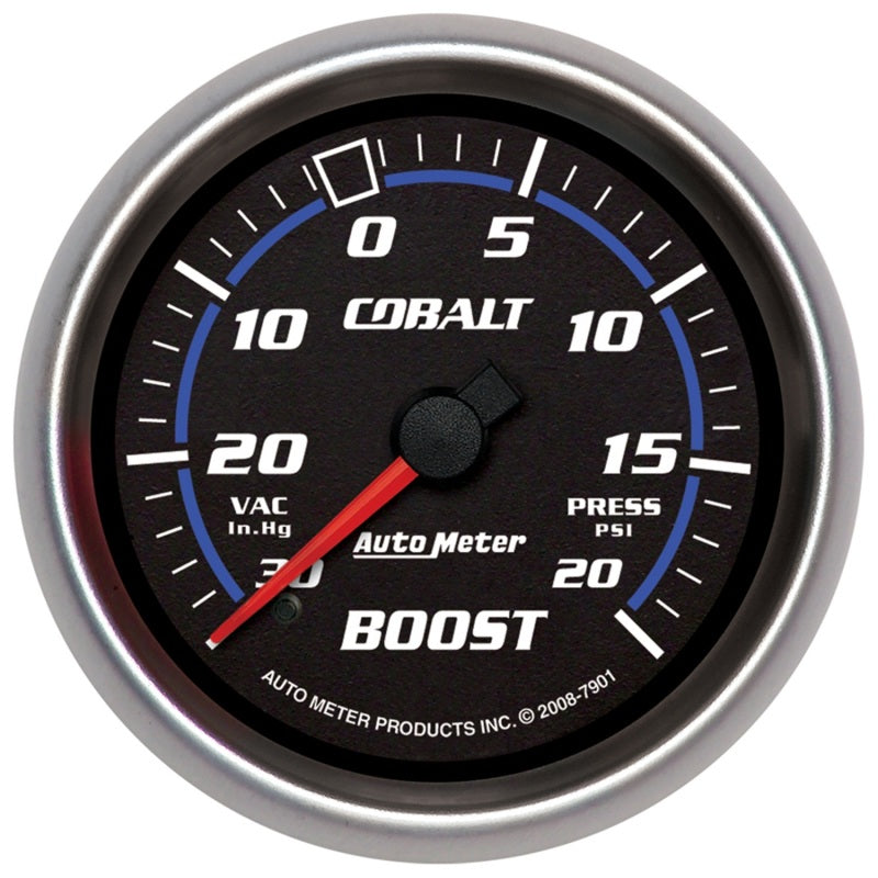 AutoMeter Gauge Vac/Boost 2-5/8in. 30Inhg-20PSI Mechanical Cobalt 7901