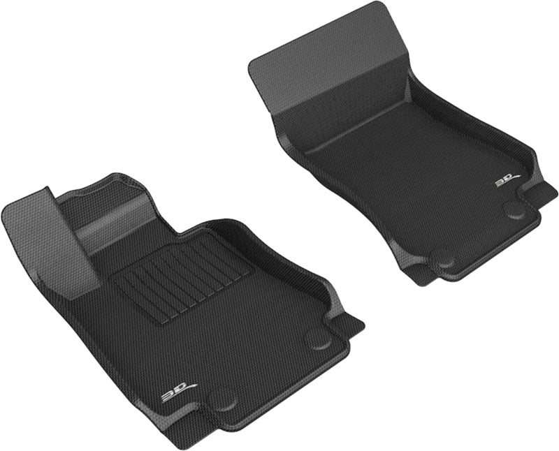 3D MAXpider 17-21 Alfa Romeo Giulia RWD / Giulia Quadrifoglio Kagu 1st Row Floormats - Black L1AR00111509