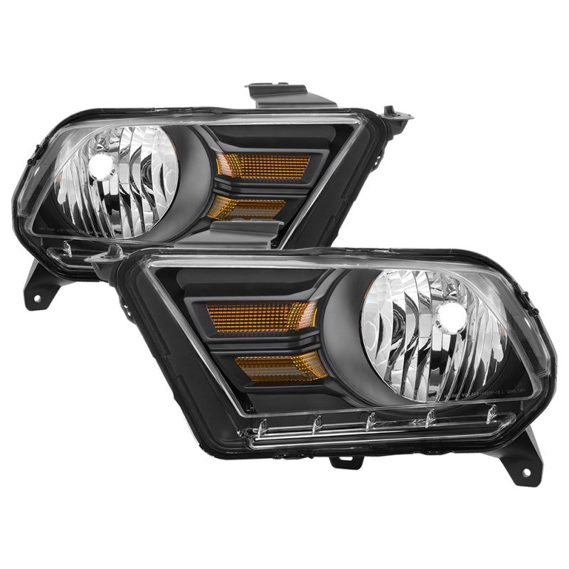 SPYDER xTune Ford Mustang 10-14 (Non HID) OEM Style Headlights - OEM Black HD-JH-TCOL14-OE-L 9039904