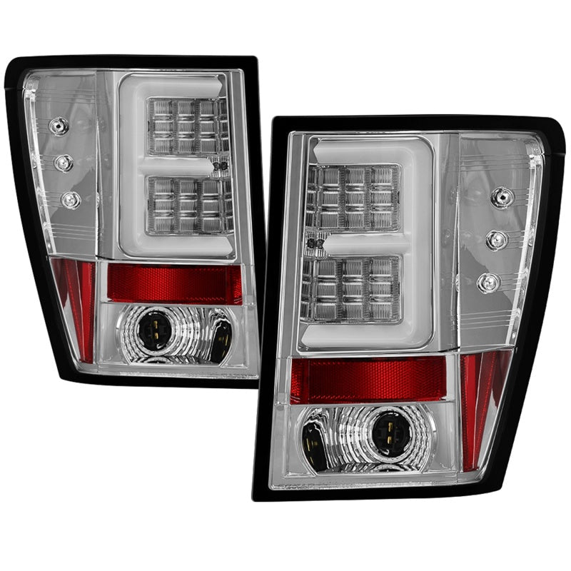 Spyder Jeep Grand Cherokee 05-06 Version 2 Light Bar LED Tail Lights - Chrome 5085832