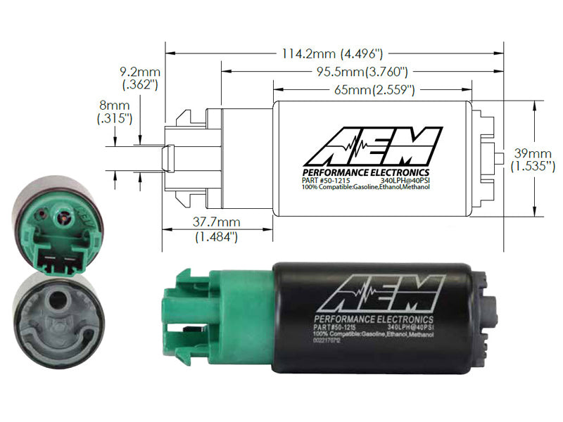 AEM Electronics E-85 Compatible High Flow In-Tank Fuel Pump