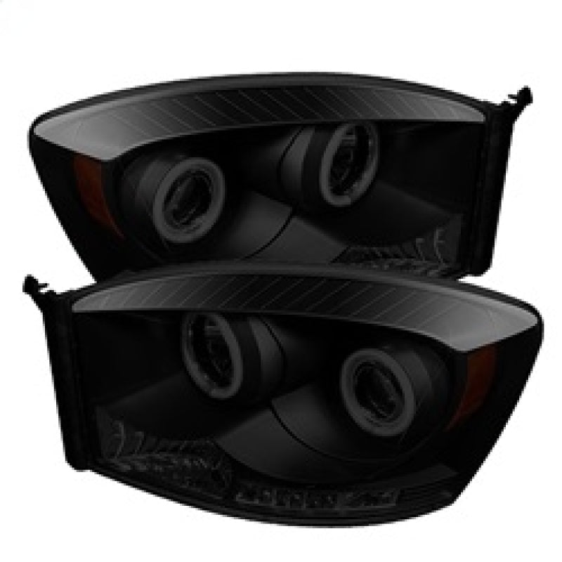 Spyder Dodge Ram 1500 06-08 06-09 Projector Headlights CCFL Halo LED Blk Smke PRO-YD-DR06-CCFL-BSM 5078803
