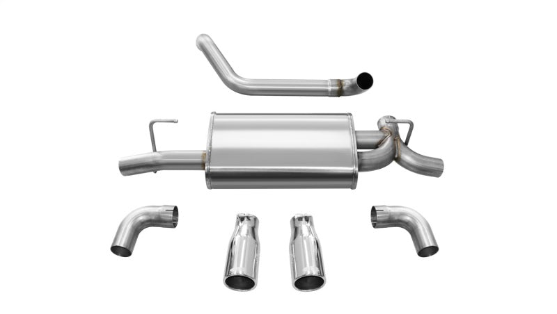 Corsa Performance Corsa 18+ Jeep Wrangler JL 2.5in Dual Rear Exit Polished Tips Sport Ax
