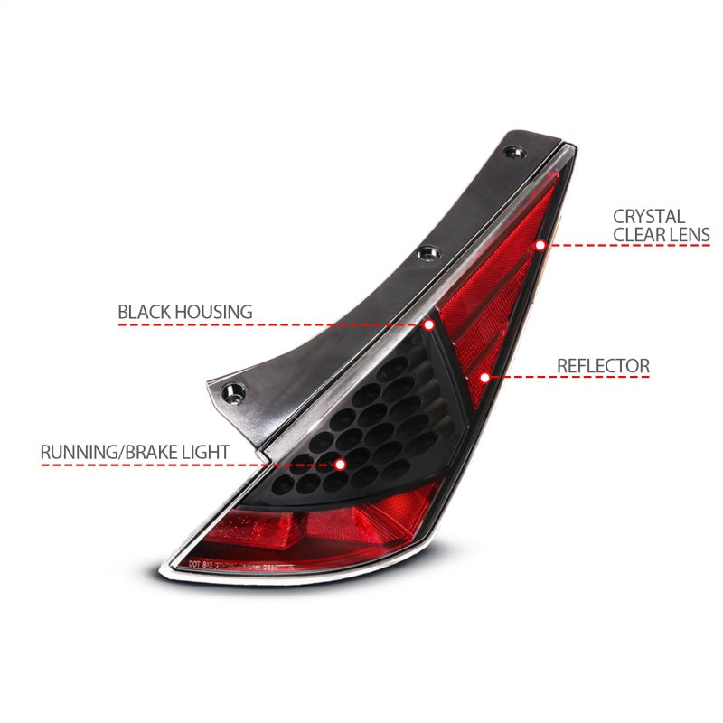 Anzo 2003-2005 Nissan 350Z LED Tail lights Black