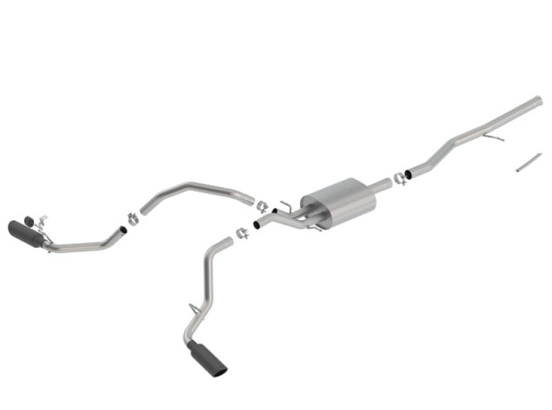 Borla 14-18 Chevrolet Silverado 1500 5.3L V8 AT/MT 4DR CC ATAK Catback Exhaust w/Black Chrome Tips 140549BC