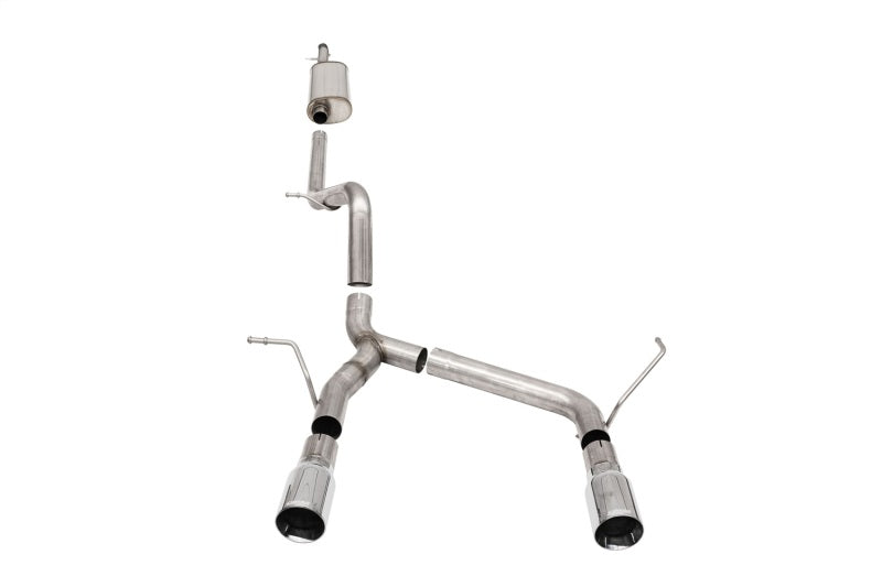 Corsa 07-18 Jeep Wrangler JKU 3.6L Sport 2.75in Cat-Back Exhaust w/ Single 4in Tips 21122