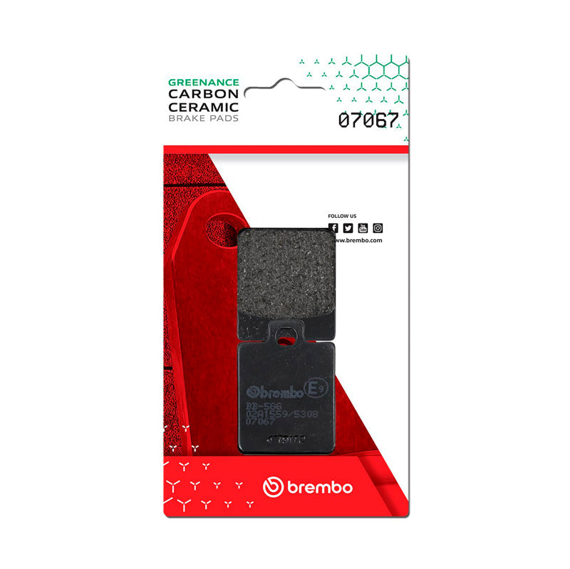 Brembo OE Piaggio Zip/Piaggio Mp3/SYM SYMphony/SYM Fiddle/SYM Jet Carbon Ceramic Brake Pad - Front 07067