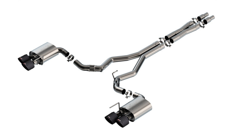 Borla 2024 Ford Mustang Dark Horse 5.0L V8 w/Active Exhaust ATAK Cat-Back Exhaust System - CF Tips 140965CFBA