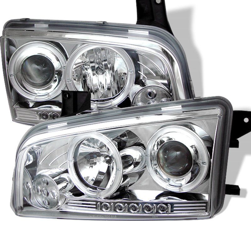 Spyder Dodge Charger 06-10 Projector Headlights Halogen Model- LED Halo LED Chrm PRO-YD-DCH05-LED-C 5009746