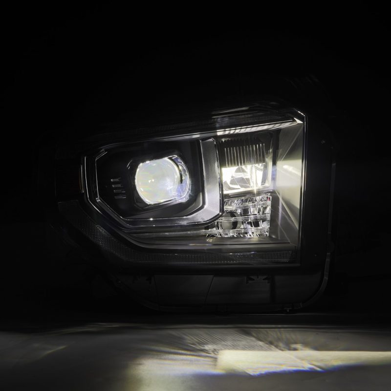 AlphaRex 14-21 Toyota Tundra LUXX-Series LED Proj Headlights Blk w/Actv Light & Seq. Sig + DRL 880835 *Discontinued