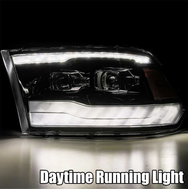 AlphaRex 09-18 Dodge Ram 1500HD PRO-Series Projector Headlights Plank Style Chrome w/Seq Signal/DRL 880598 *Discontinued