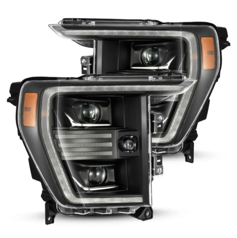 AlphaRex 21-22 Ford F150 PRO-Series Projector headlights Black w/Activ Light/Seq Signal 880293 *Discontinued