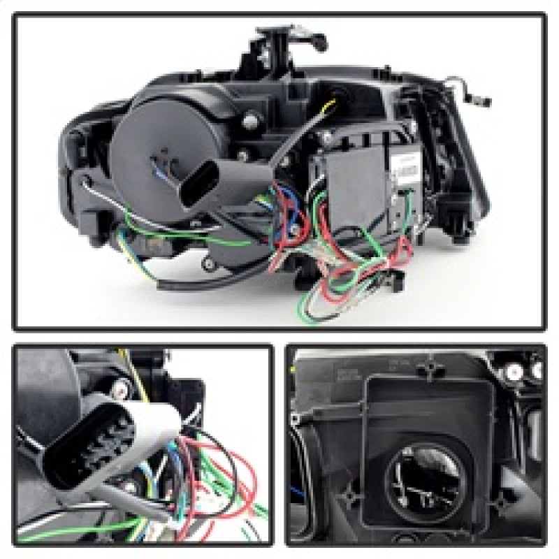 Spyder Audi A4 09-12 Projector Headlights Xenon/HID Model Only - DRL LED Blk PRO-YD-AA408-HID-DRL-BK 5080752