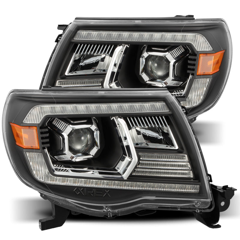AlphaRex 05-11 Toyota Tacoma PRO-Series Projector Headlights Plank Style Design Black w/DRL 880738 *Discontinued