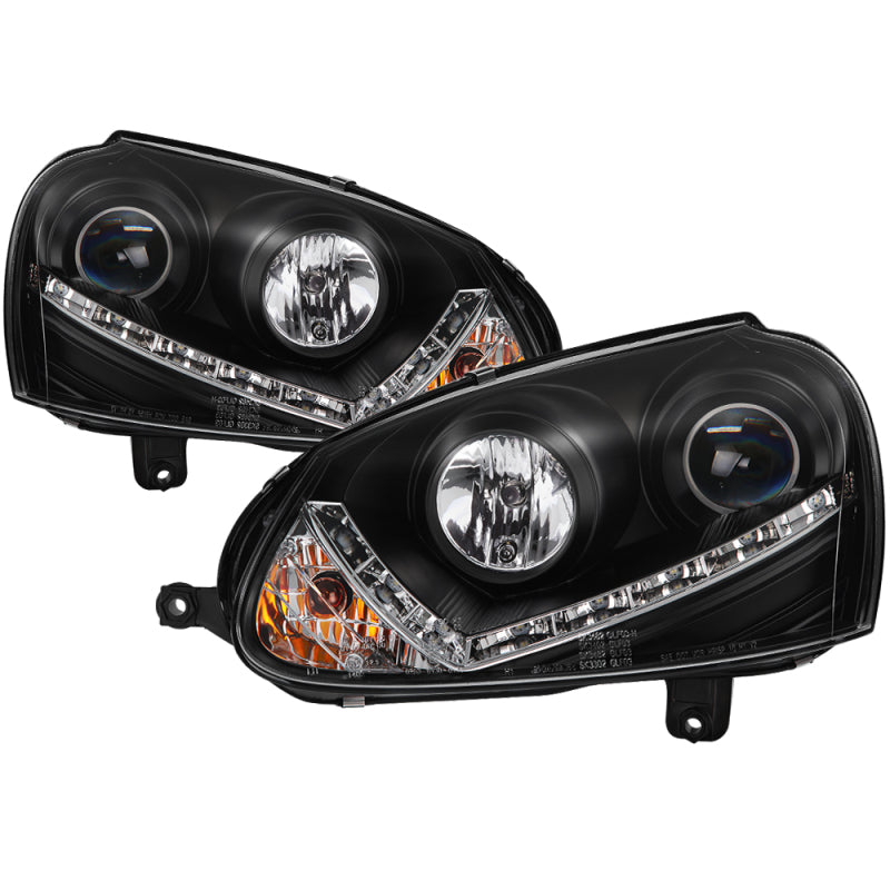 Spyder Volkswagen GTI 06-09/Jetta 06-09 Xenon/HID Model Only - DRL Black PRO-YD-VG06-HID-DRL-BK 5017529