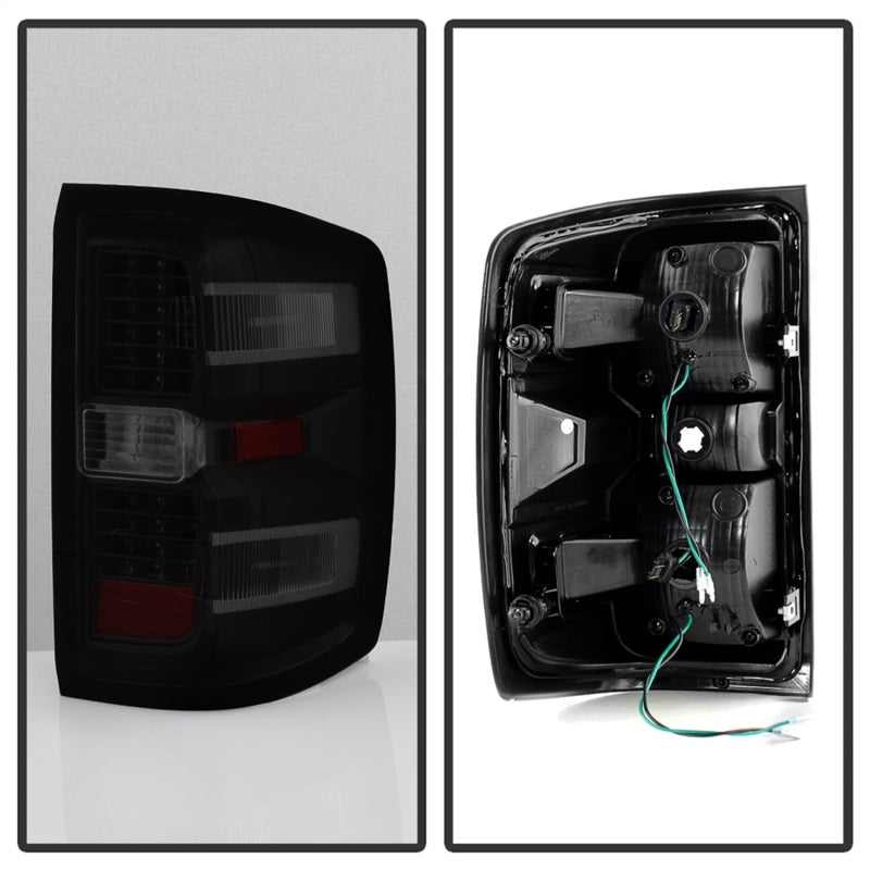 SPYDER xTune Chevy 1500 14-16 / Silverado 2500HD/3500HD LED Tail Lights - Black Smoked ALT-JH-CS14-LED-BSM 9036552