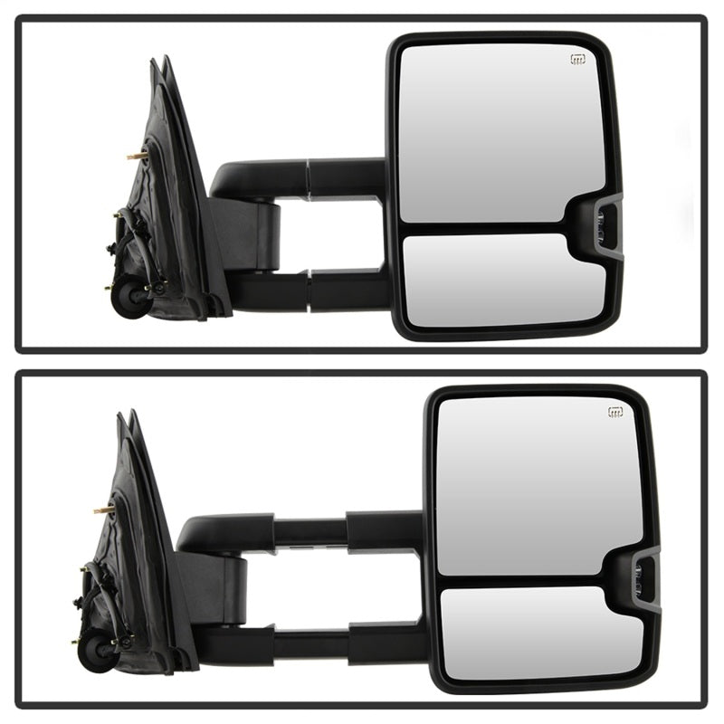 SPYDER xTune Chevy Silverado 14-16 Heated Amber LED Signal Telescoping Mirrors MIR-CSIL14S-G2-PWH-AM-SET 9936708