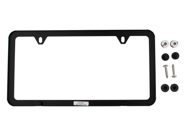 Ford Racing Ford Performance Slim License Plate Frame - Black Stainless Steel M-1828-SSB